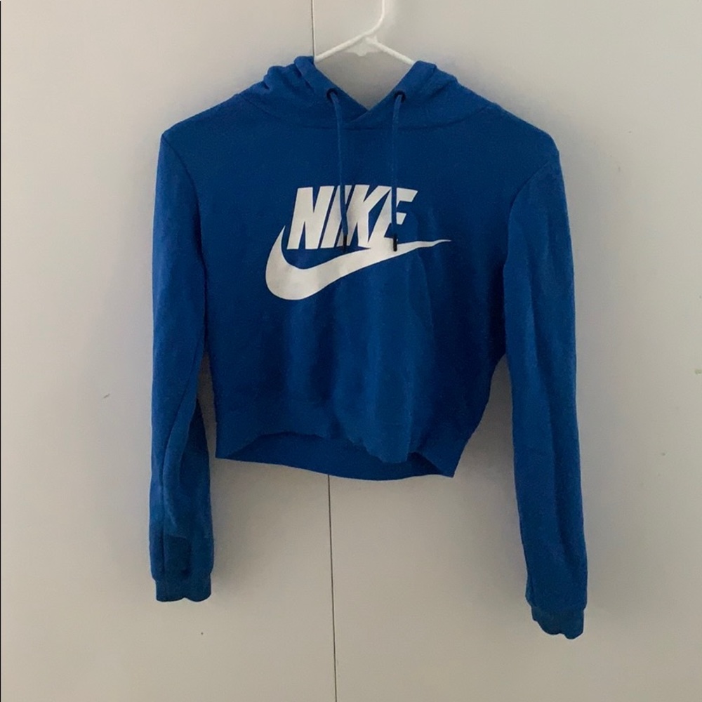 Nike Blue Cropped Sweater